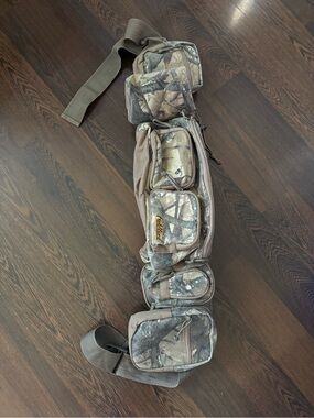 Camo Multi-Pocket Belt Bag for Men - Brown/Green